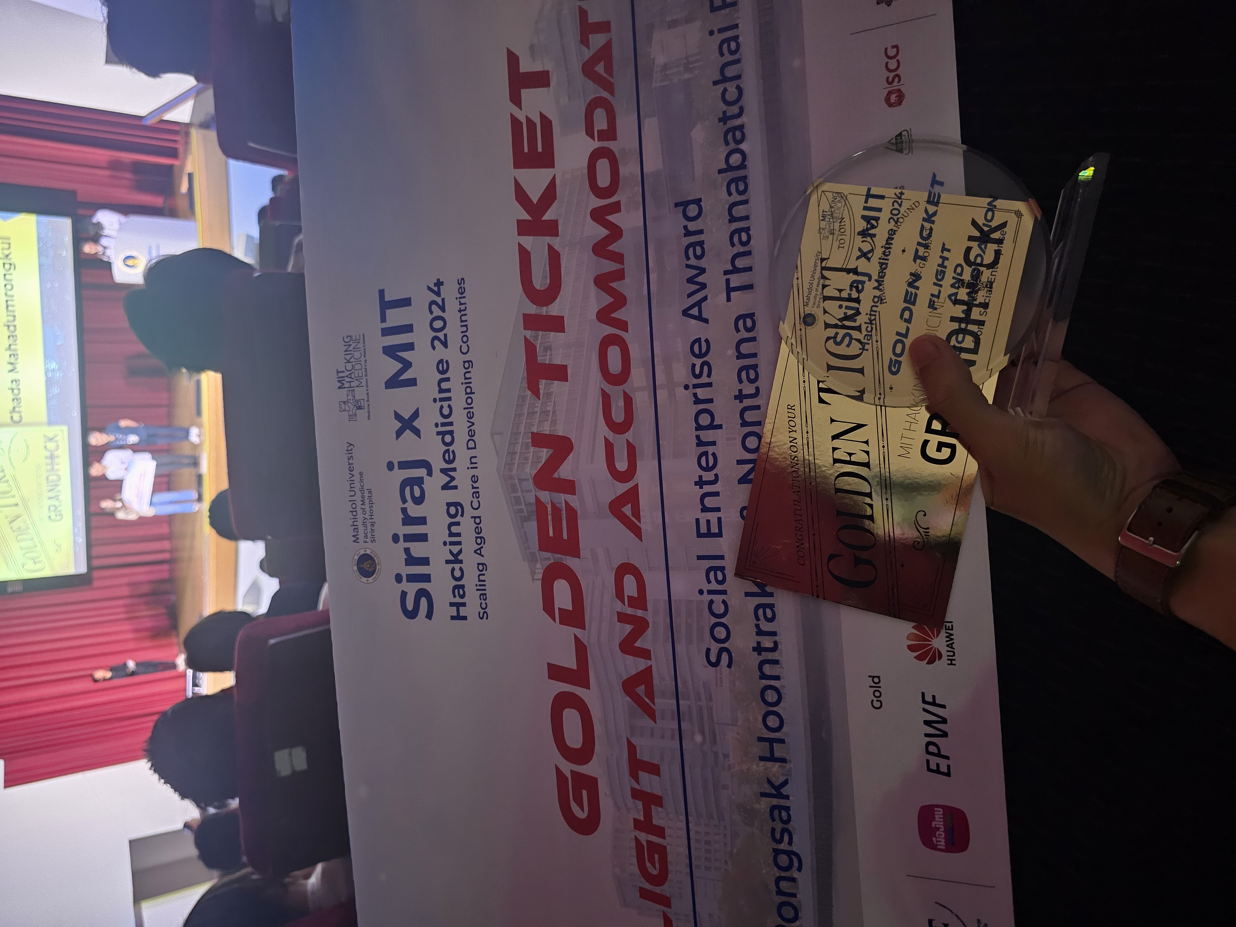 Golden Ticket Award at Siriraj x MIT Hacking Medicine 2024
